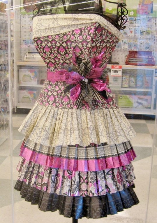Scrapbook-Paper-Dress-Upcycled