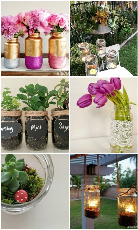 Recycle Glass Bottles and Jars for Crafts