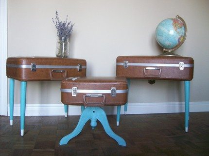 Destinations Vintage Upcycled & Repurposed Stuff: Upcycled Suitcase  Becomes a Campaign Writing Desk