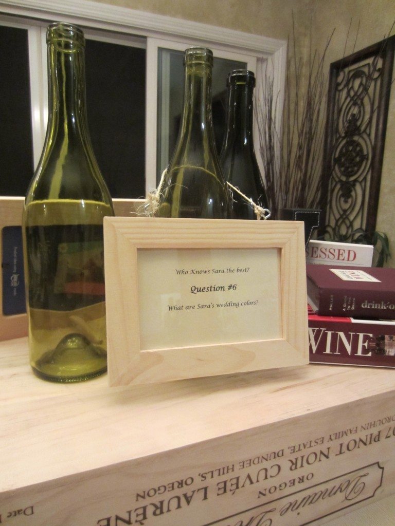 Trivia Wine Bottle Frame 3