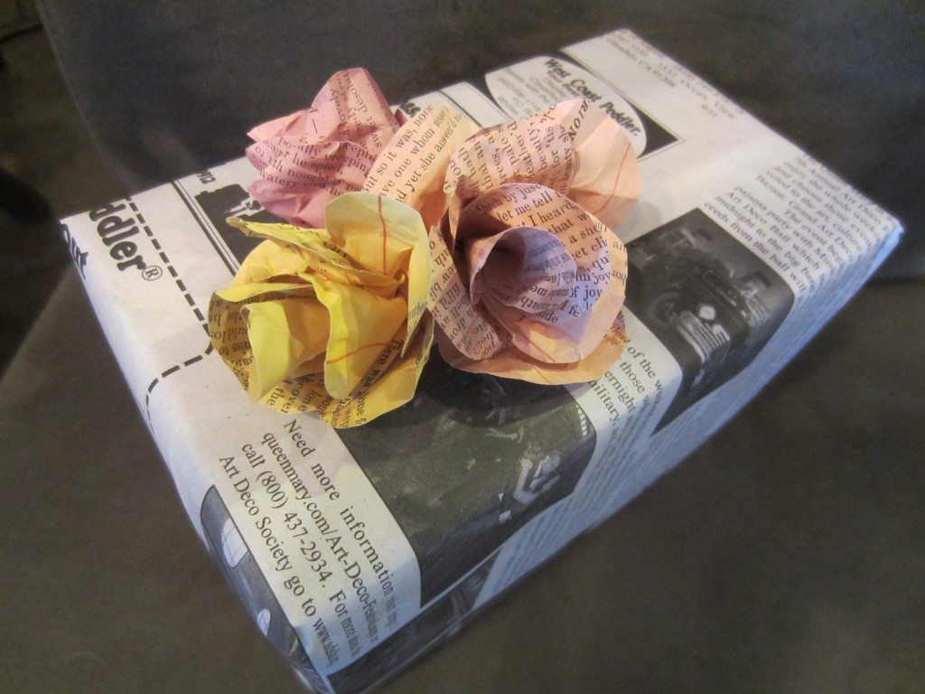 Recycled book wrapping