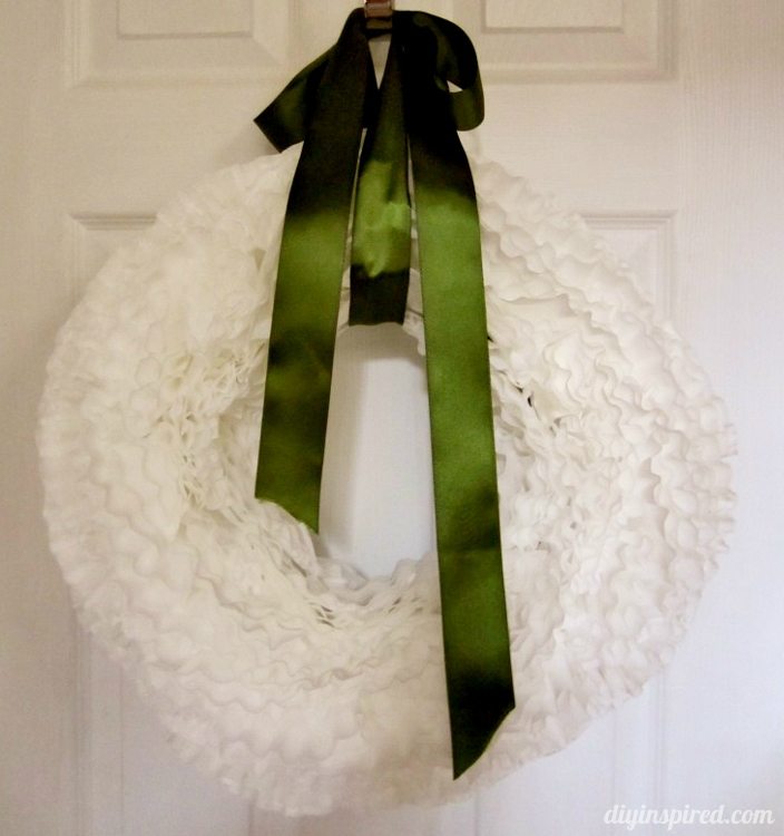 How to make a coffee filter wreath
