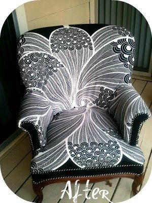 DIY Reupholstered Chair
