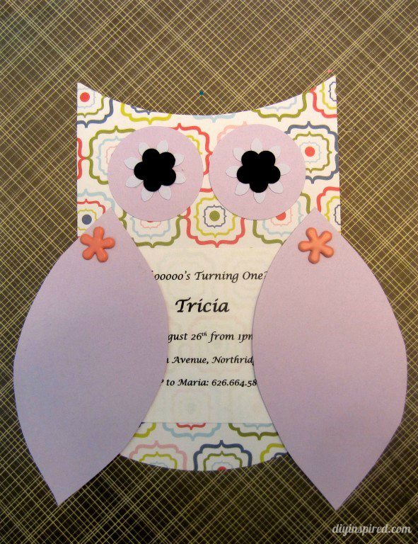DIY Owl Invitation Paper Craft