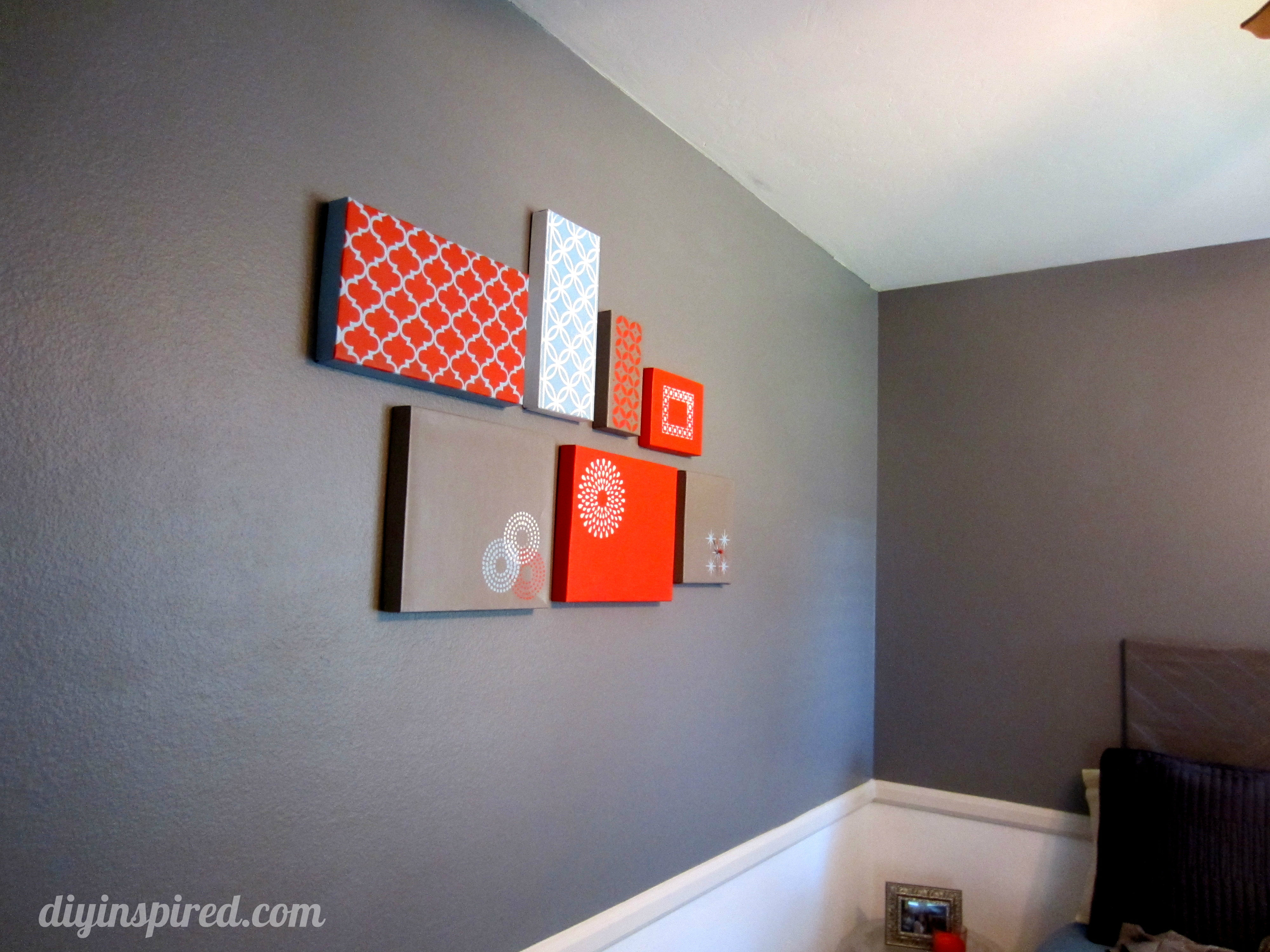 shoe boxes on wall