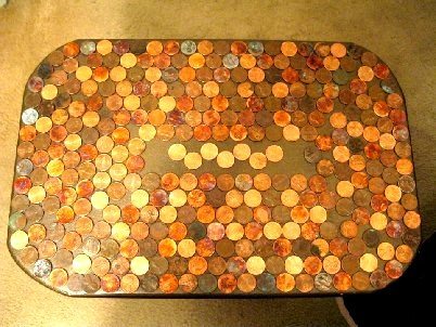 Upcycled Thrift Store Penny Table