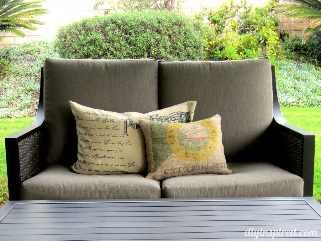 Recycled Coffee Bean Sack Outdoor Pillow (8)