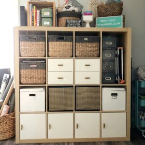 Cube Shelves for Craft Room Storage