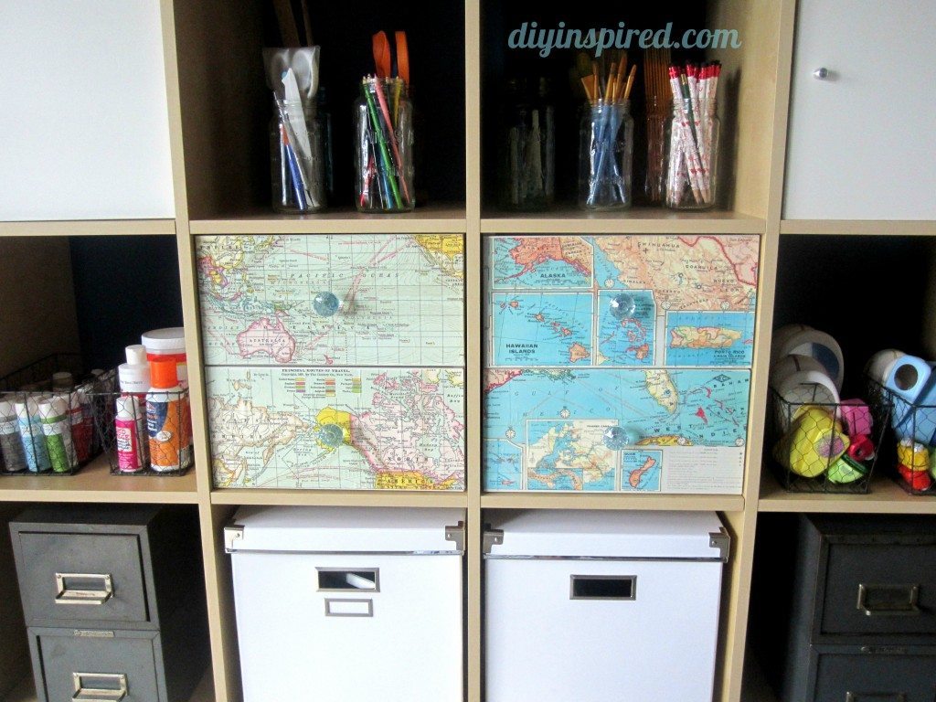 Recycled Map Drawer Makeover (7)
