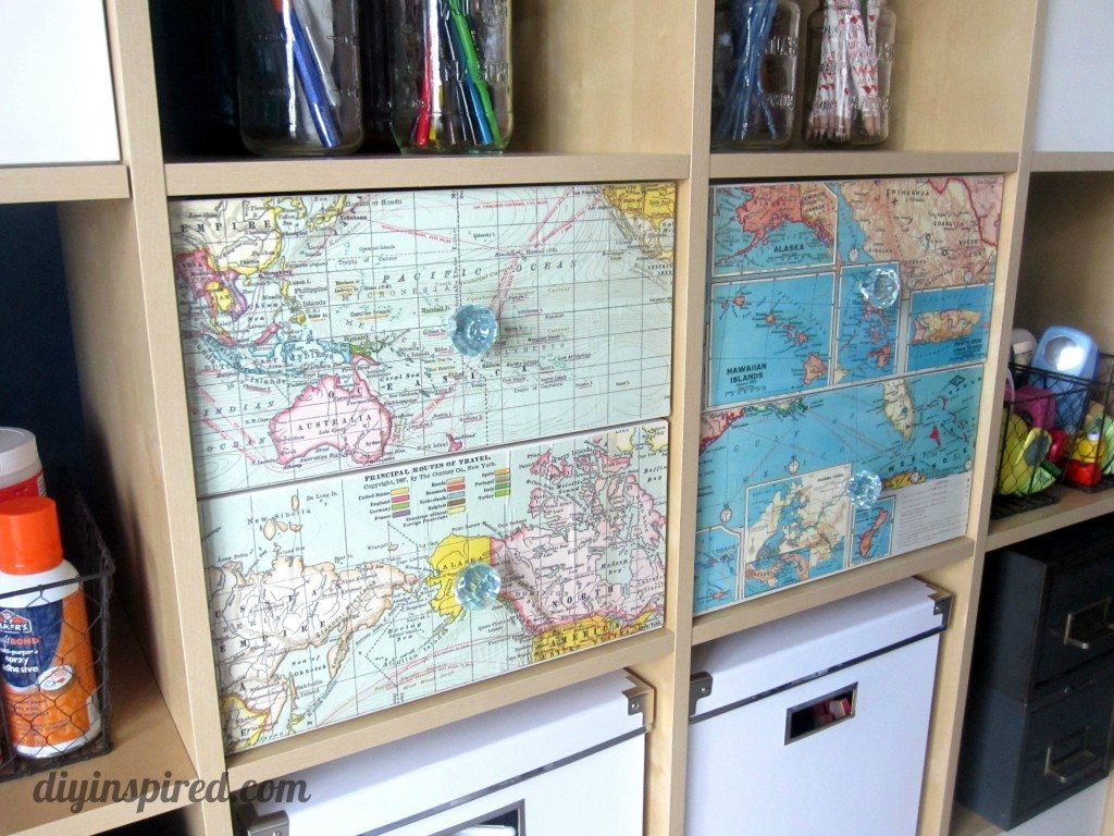 Recycled Map Drawer Makeover (8)