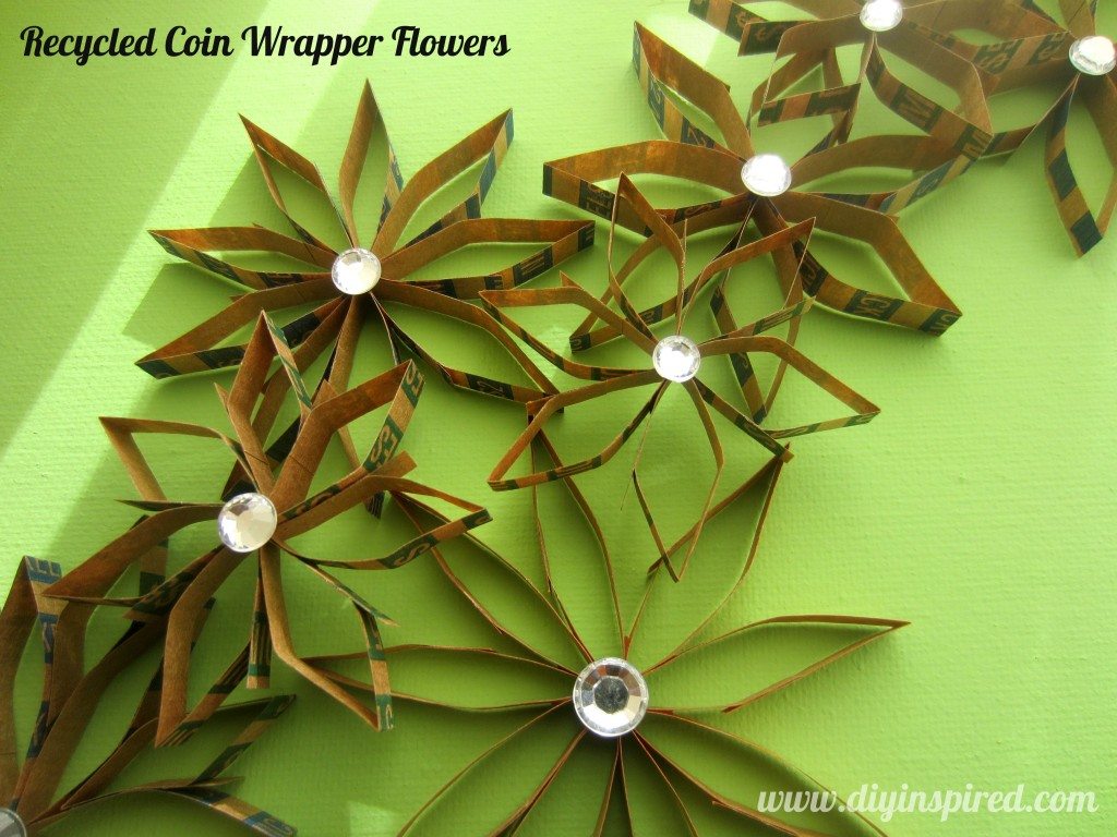 Recycled Coin Wrapper Flowers (1)