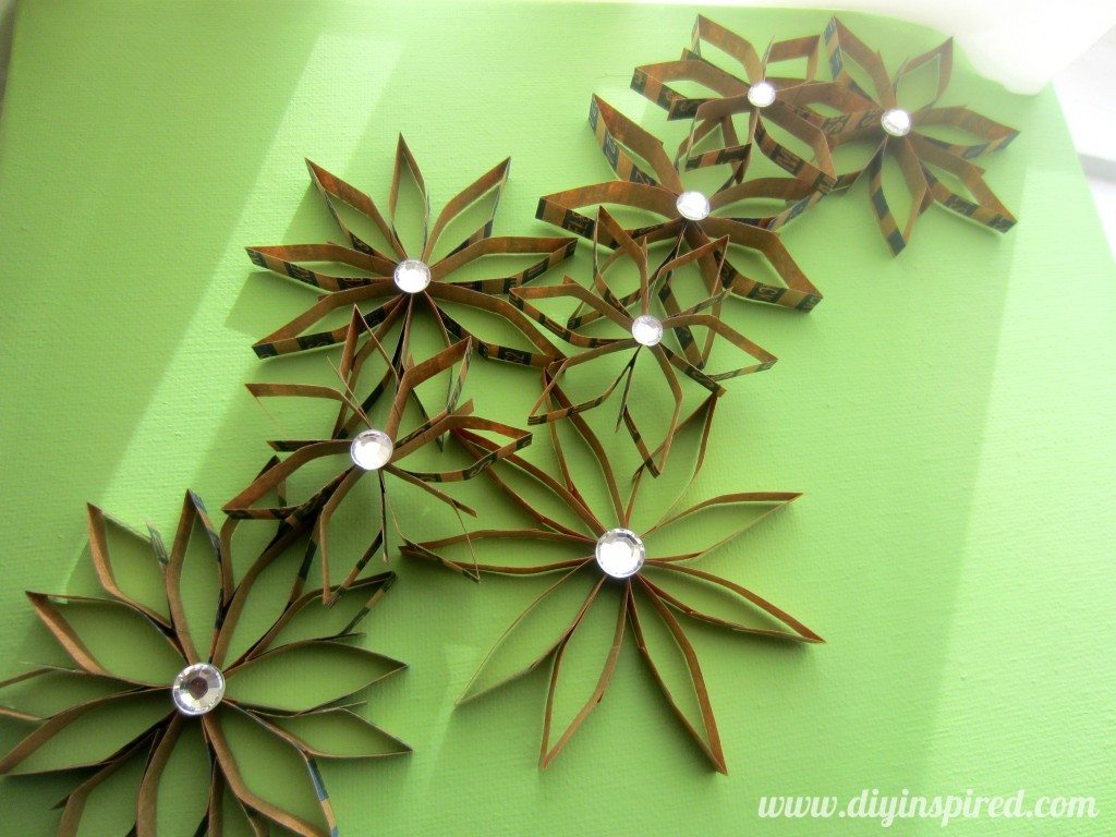 Recycled Coin Wrapper Flowers (10)