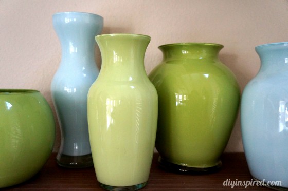 Painted Colored Glass Vases
