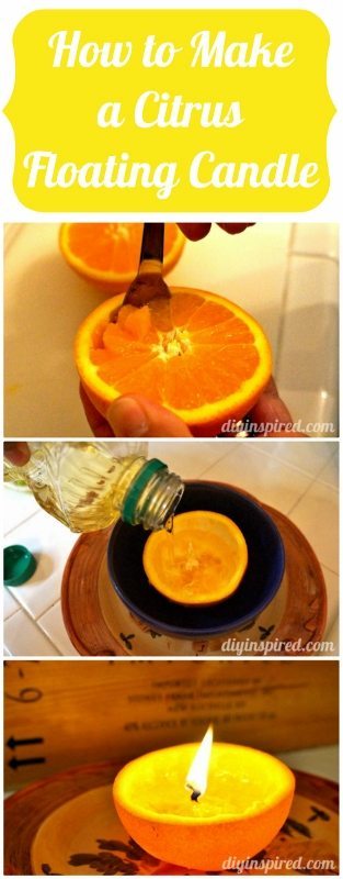 Cách tạo một ngọn nến nổi bằng cam quýt từ quả cam - Tự làm lấy cảm hứng
