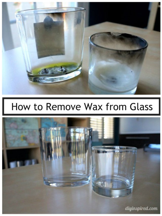 How to Remove Wax from Glass DIY Inspired