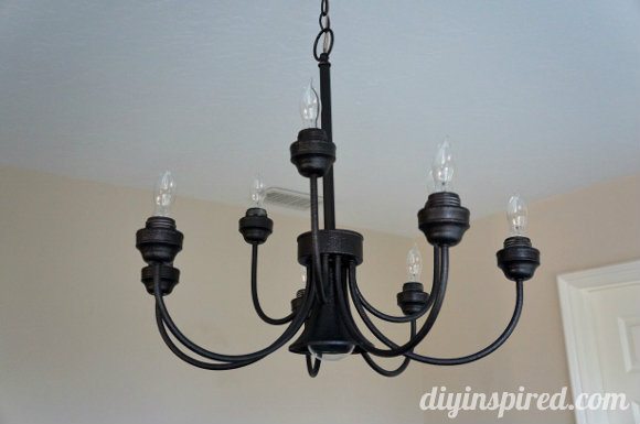 Upcycled Dining Room Chandelier