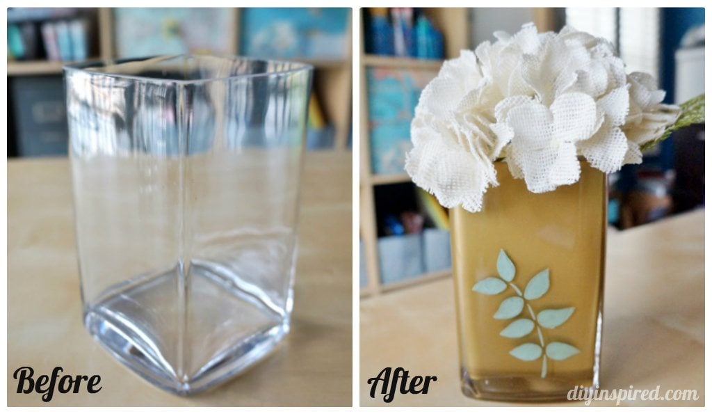 Before and After Painted Vase