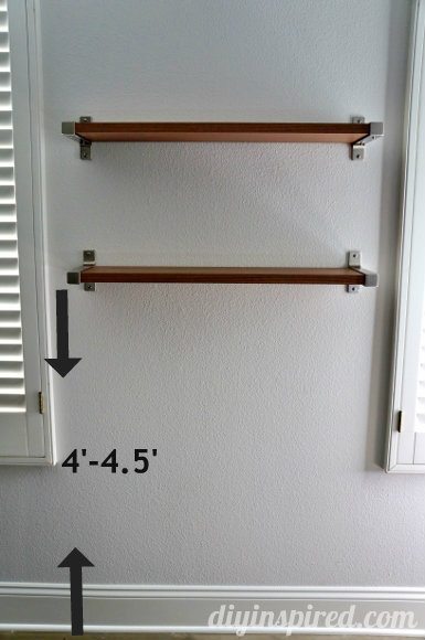 The Right Height To Hang Shelves Diy, Kitchen Open Shelving Height