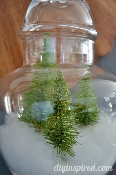 Easy Winter Forest in Apothecary Jars