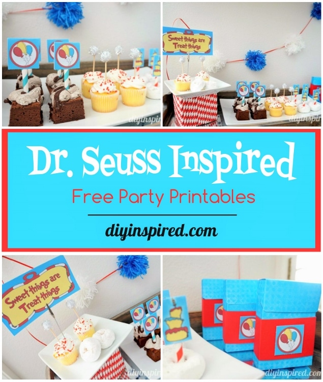 Dr. Seuss Party Printables DIY Inspired