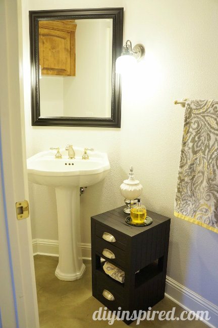 Half Bathroom Makeover Before and After
