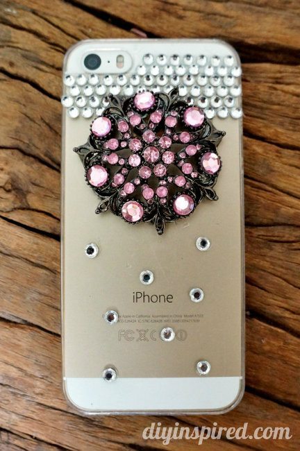 Repurposed Brooch DIY Cell Phone Case