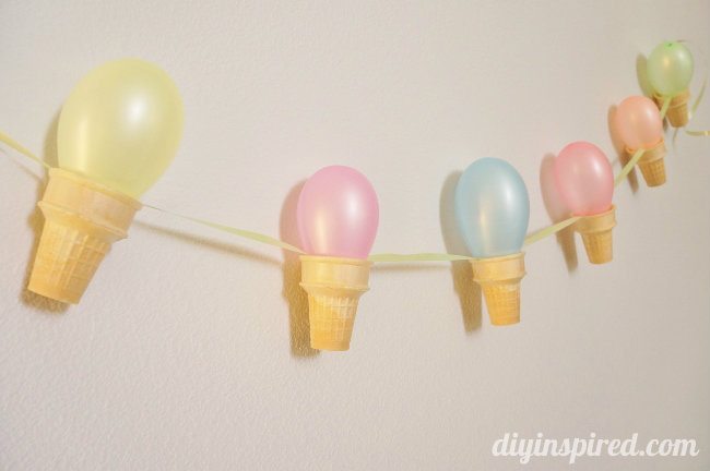 Ice Cream Cone Party Banner DIY