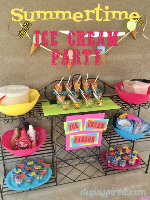 Summertime Ice Cream Party DIY Ideas