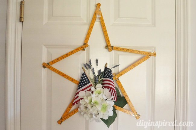 Upcycled Vintage Wooden Ruler Wreath (2)