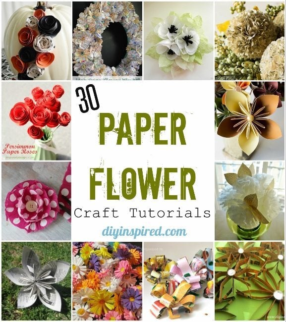 30 Paper Flower Craft Tutorials