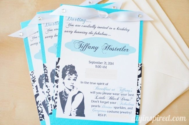 Easy Breakfast at Tiffanys DIY Invitations