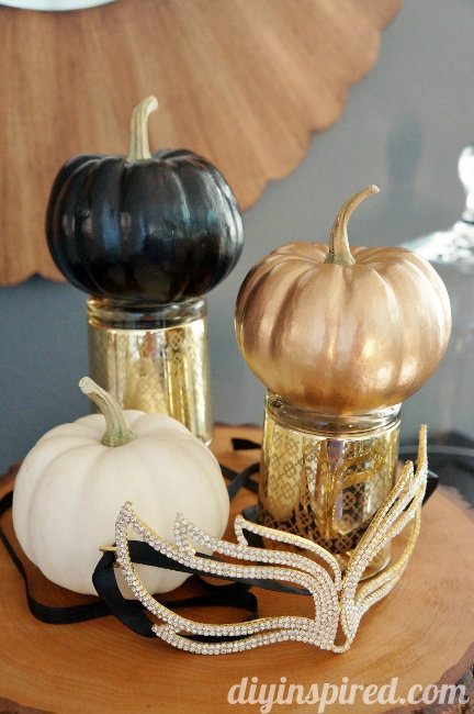 Easy Spray Painted Pumpkins Decoration