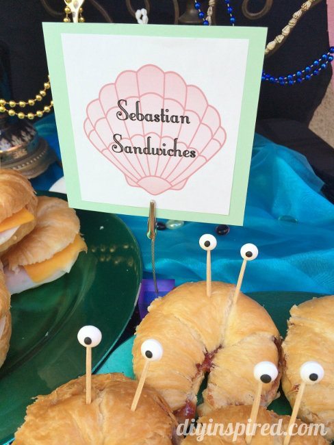 Little Mermaid Party Food Sandwiches