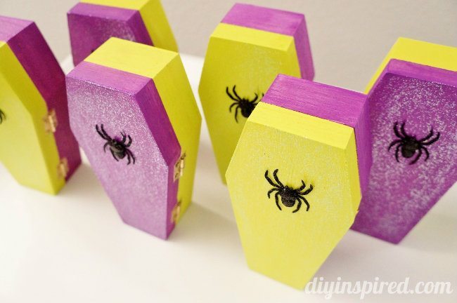 Glittered Coffin Halloween Party Favors
