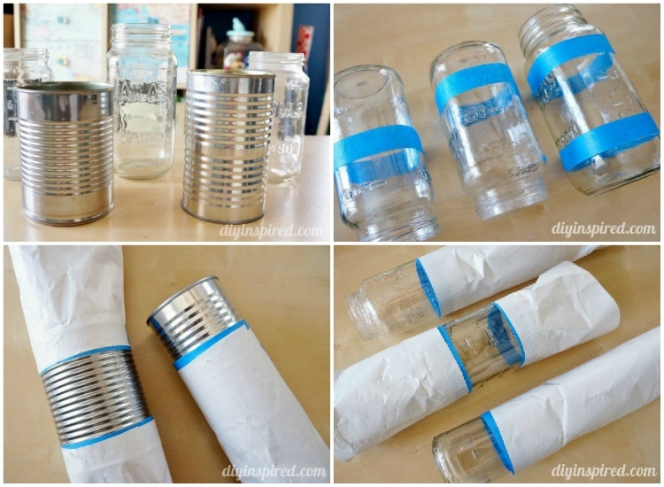 Easy Craft Idea: Recycled Can and Mason Jar Vases and Centerpieces