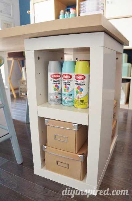 Craft Table and Storage (2)