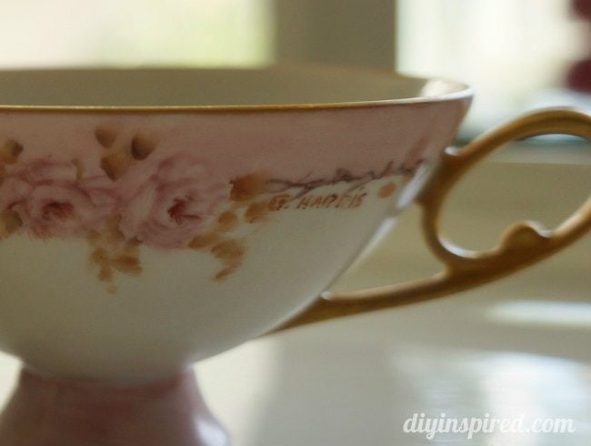 Vintage Hand Painted Tea Cups G Harris