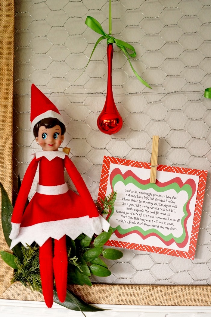 Elf on the Shelf Bad Day Poem with Printable