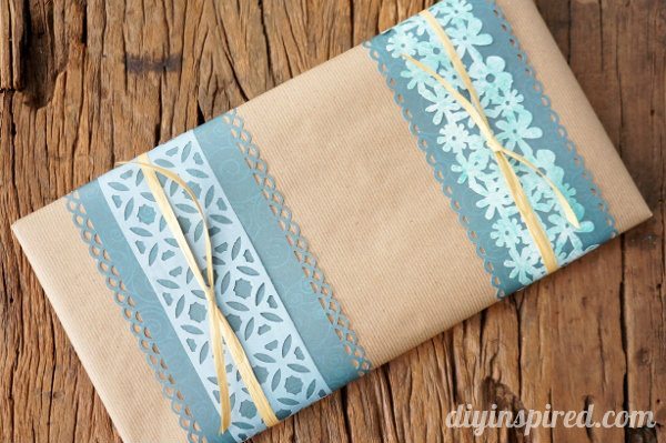 Embellish gifts with paper scraps