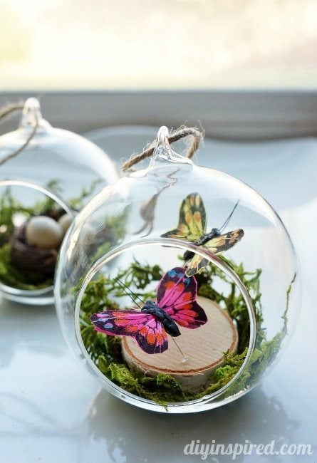 Winter Woodland Butterflies Ornament