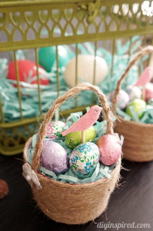 Upcycled Plastic Cup Mini Easter Baskets