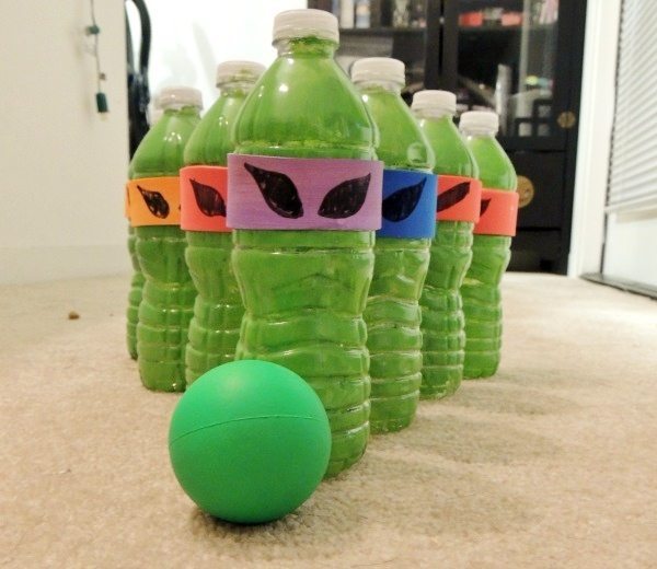 Recycled Plastic Bottle Ninja Turtle Bowling