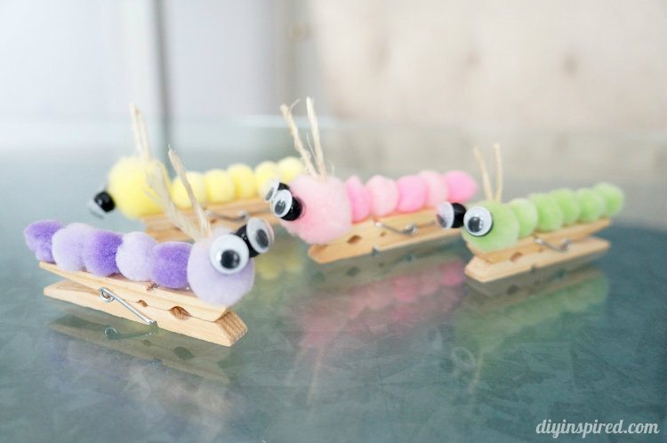 Caterpillar Clothespin Kids Craft