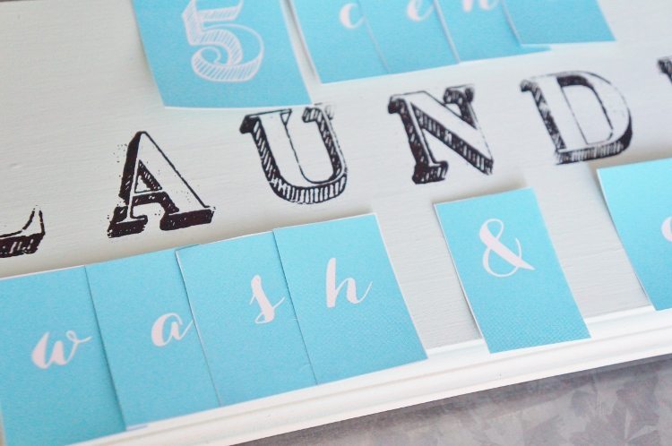Stenciled Laundry Room Sign