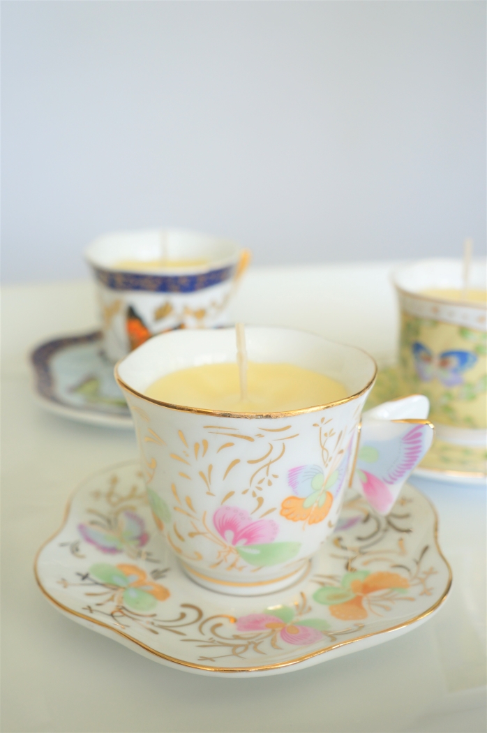 Ceramic Candle Vintage Tea Cup Japanese Candle Japanese Ceramic Soy Candle Green Tea Candle Candle Handmade Candle Tea Cup Candle