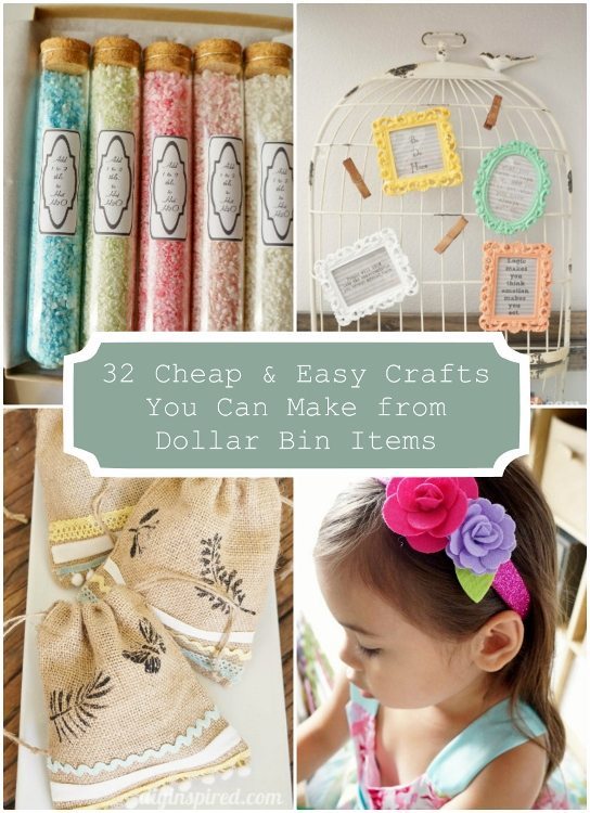 32 Cheap and Easy Crafts You Can Make from Dollar Bin Items