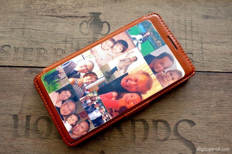 Mod Podge Photos on Leather Phone Case