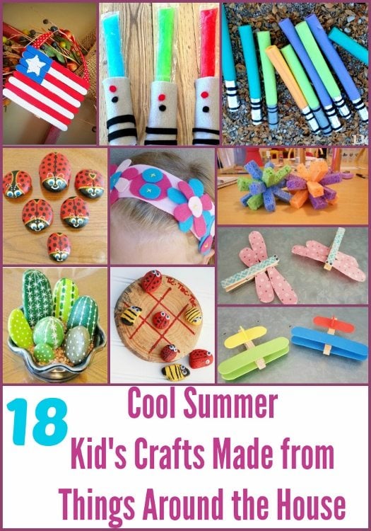 18 Cool Summer Kid's Crafts Made from Things Around the House - DIY Inspired