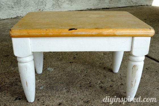 DIY Thrift Store Stool Makeover BEFORE