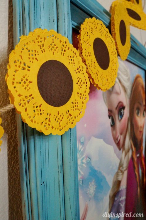 Sunflower Banner for Frozen Summer Party